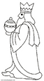 laminas para colorear dibujos de Reyes Magos de navidad 02